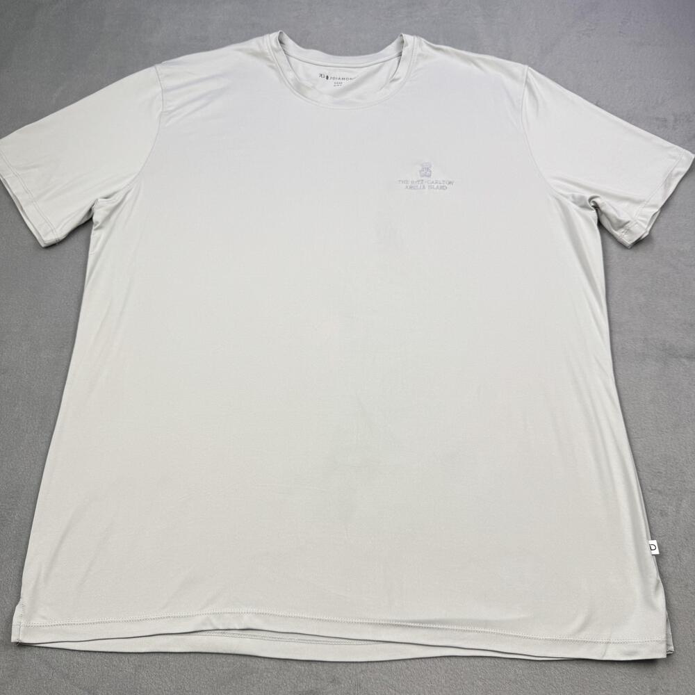 7 Diamonds Shirt Mens 2XL Gray Ritz-Carlton Amelia Island Logo Performance Tee
